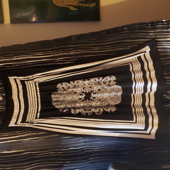 Gorgeous Black Egite Strapless Summer Dress Beaded Tie Around Neck Embellished - Picture 8 of 14